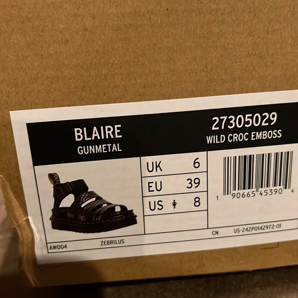 Wild croc emboss blaire gunmetal